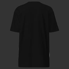 Back of black T-Shirt on a black background