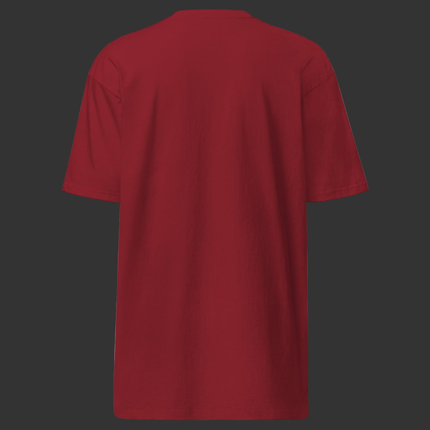 Back of Red T-Shirt on a black background
