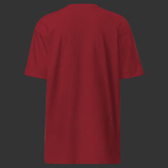 Back of Red T-Shirt on a black background